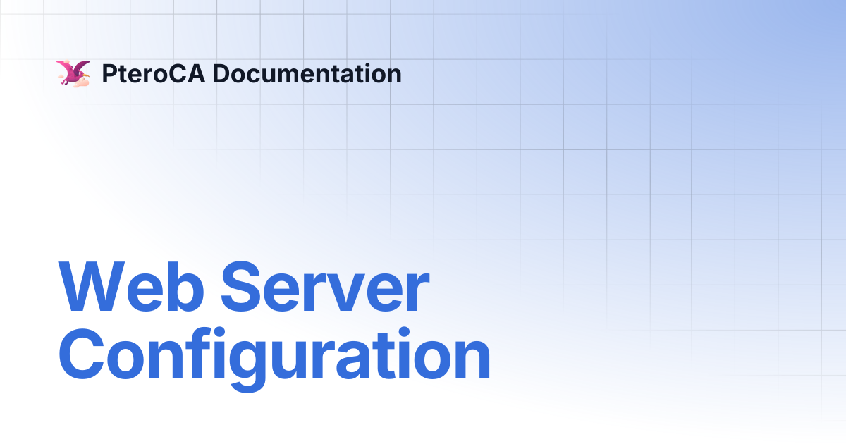 Web Server Configuration | PteroCA Documentation