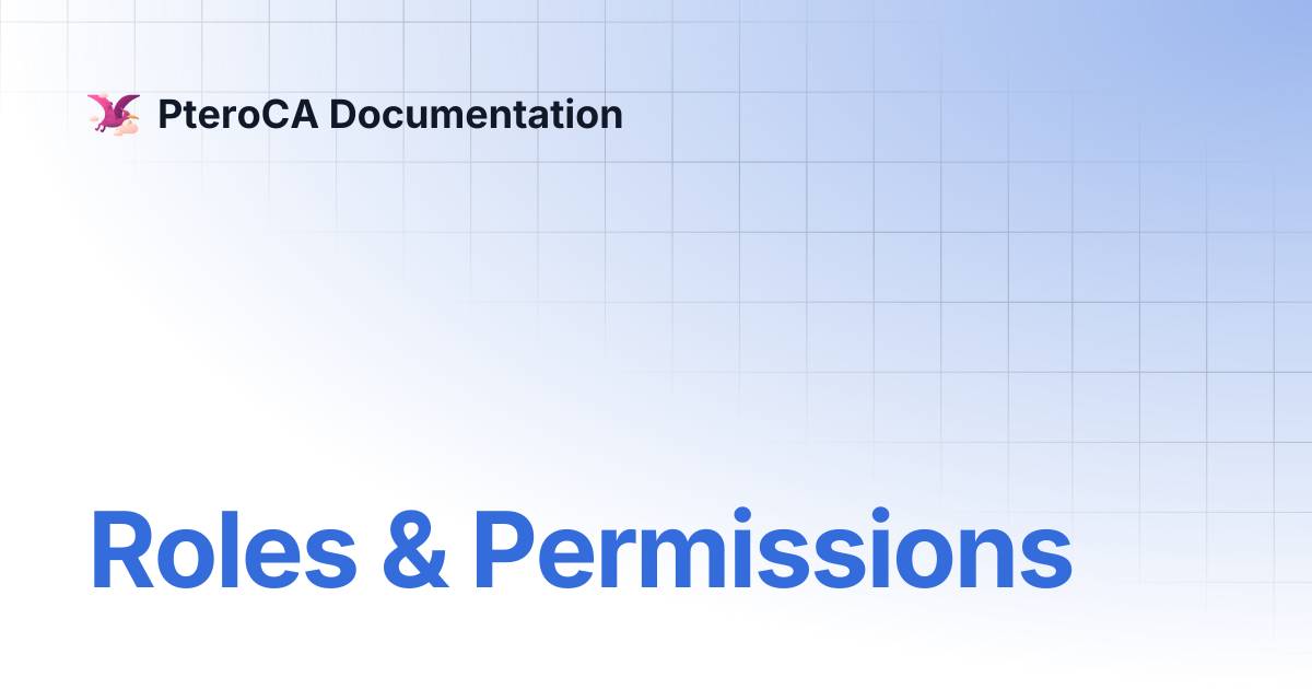Roles & Permissions | PteroCA Documentation