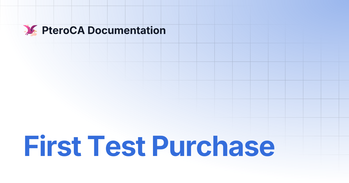 First Test Purchase | PteroCA Documentation