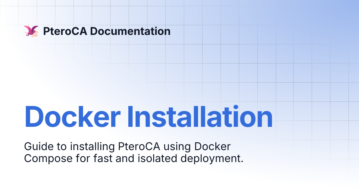 Docker Installation | PteroCA Documentation