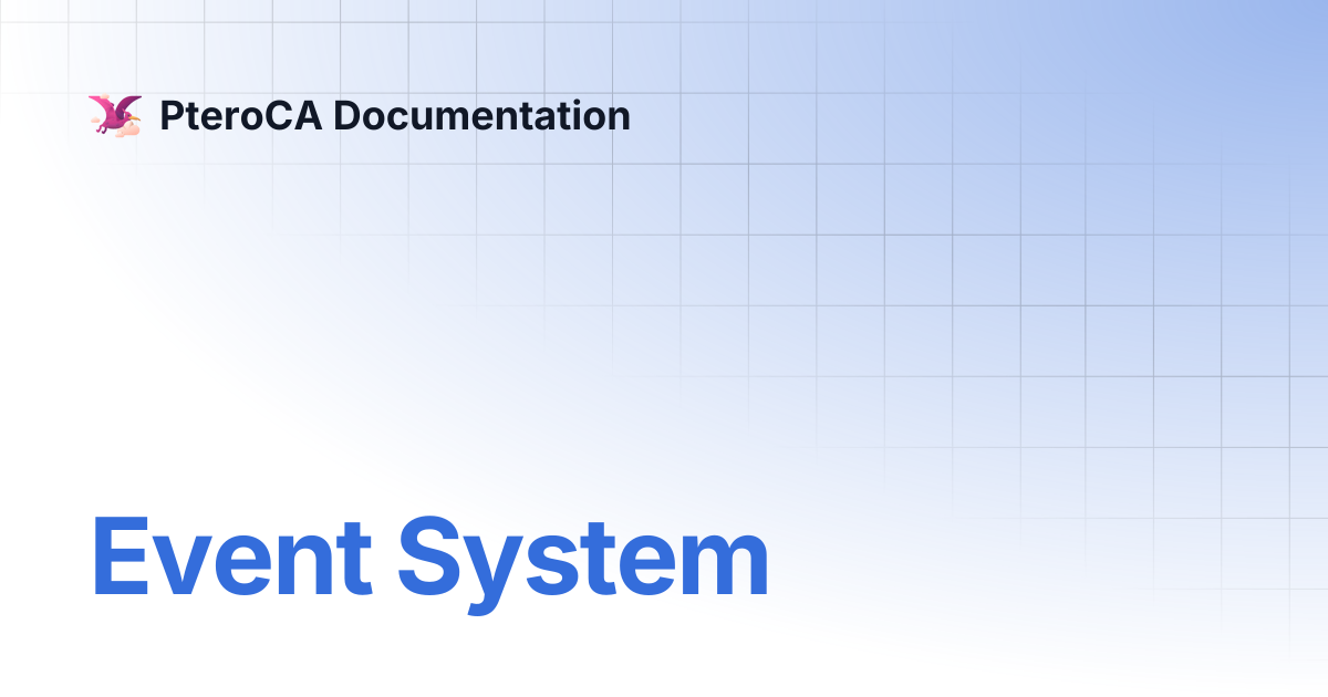 Event System | PteroCA Documentation