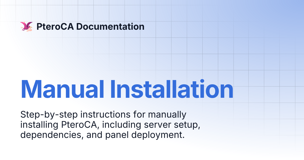 Manual Installation | PteroCA Documentation