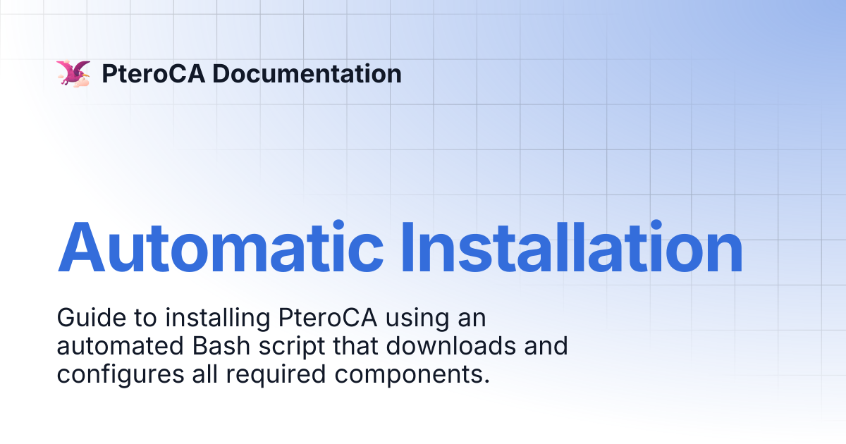 Automatic Installation | PteroCA Documentation