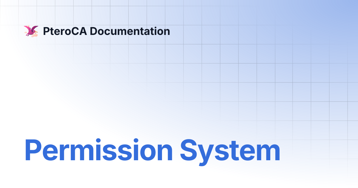 Permission System | PteroCA Documentation