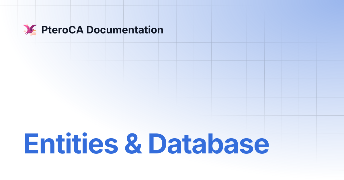 Entities & Database | PteroCA Documentation