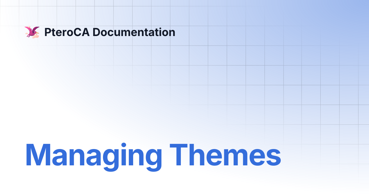 Managing Themes | PteroCA Documentation
