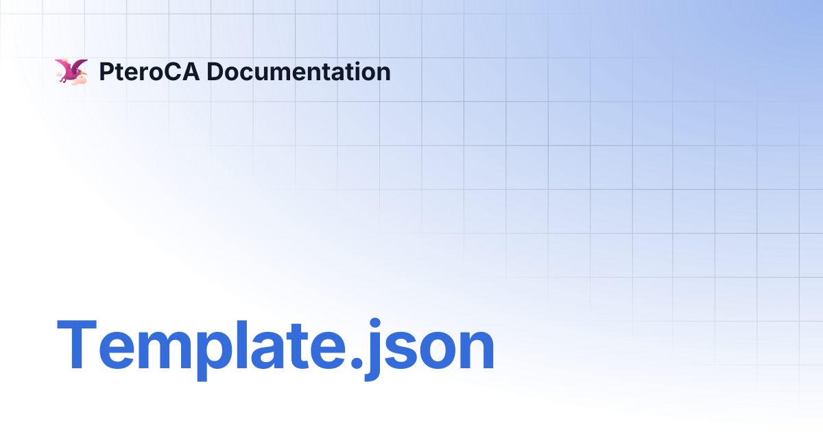 Template.json | PteroCA Documentation