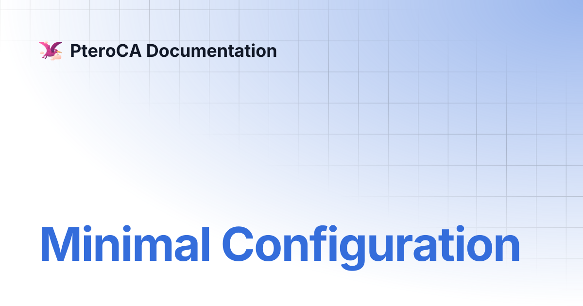 Minimal Configuration | PteroCA Documentation