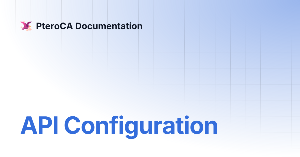 API Configuration | PteroCA Documentation