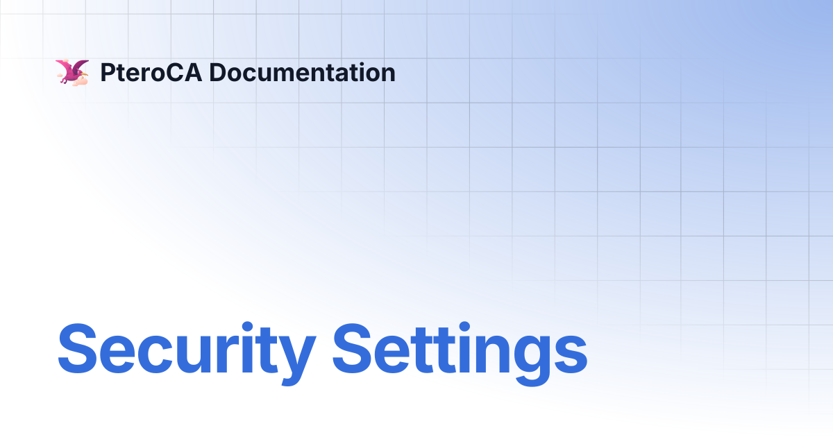 Security Settings | PteroCA Documentation