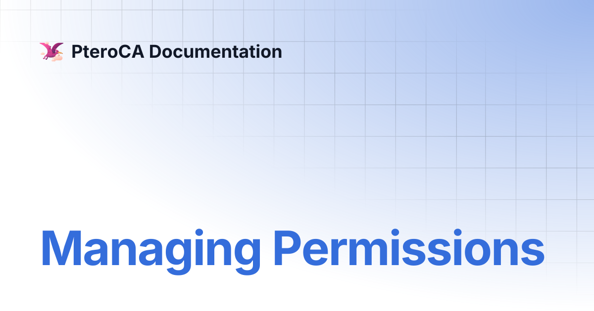 Managing Permissions | PteroCA Documentation