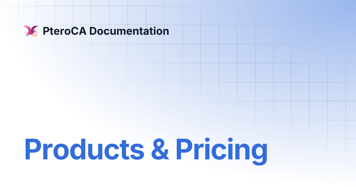 Products & Pricing | PteroCA Documentation