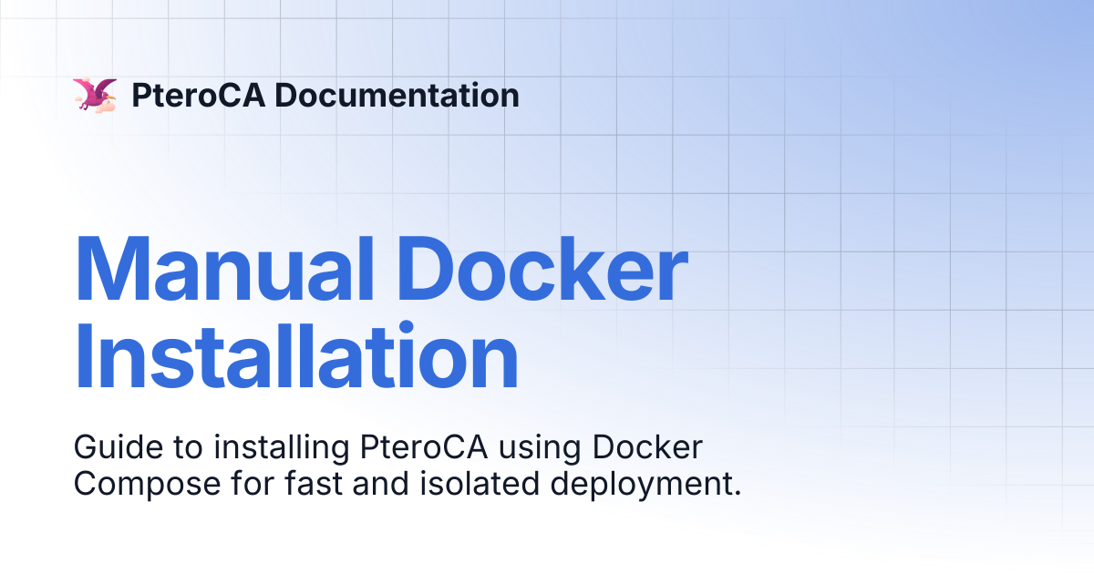 Manual Docker Installation | PteroCA Documentation