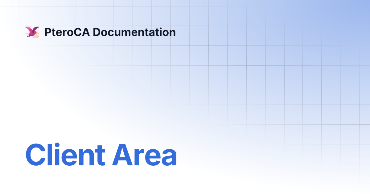 Client Area | PteroCA Documentation